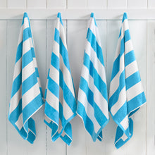 Load image into Gallery viewer, Cotton Velour Cabana Stripe Beach Towel - Novia Collection