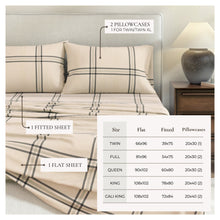 Load image into Gallery viewer, Turkish Cotton Flannel Sheet Set - Plaid &amp; Stripe Collection
