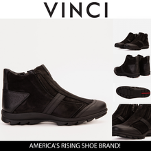 Load image into Gallery viewer, The Montreal Suede Black Leather Casual Zip-Up Ankle Men Boot