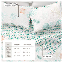 Load image into Gallery viewer, Key West Collection Coastal Quilt Set