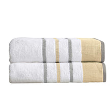 Load image into Gallery viewer, Decorative Cotton Stripe Bath Towel Set - Noelle Collection