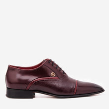 Load image into Gallery viewer, The Rockwell Handmade Burgundy Leather Cap Toe Oxford Men Shoe