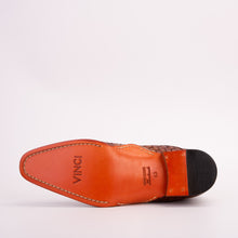 Load image into Gallery viewer, The Rolls Boot Woven Tan Leather Double Monk Strap Handmade Men Shoe