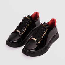 Load image into Gallery viewer, The Peklin Patent Black Leather Men Sneaker