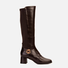 Load image into Gallery viewer, The Windsor Brown Leather Knee High Boot