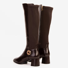Load image into Gallery viewer, The Windsor Brown Leather Knee High Boot