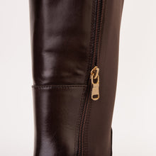 Load image into Gallery viewer, The Windsor Brown Leather Knee High Boot