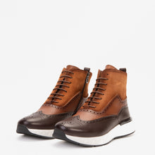 Load image into Gallery viewer, The Regent Brown Leather Wingtip Brogue Men Casual Boot