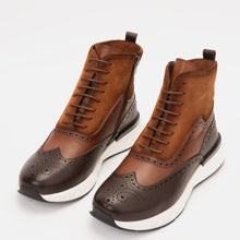 Load image into Gallery viewer, The Regent Brown Leather Wingtip Brogue Men Casual Boot