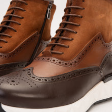 Load image into Gallery viewer, The Regent Brown Leather Wingtip Brogue Men Casual Boot