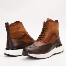 Load image into Gallery viewer, The Regent Brown Leather Wingtip Brogue Men Casual Boot
