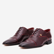 Load image into Gallery viewer, The Rockwell Handmade Burgundy Leather Cap Toe Oxford Men Shoe