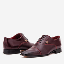Load image into Gallery viewer, The Rockwell Handmade Burgundy Leather Cap Toe Oxford Men Shoe