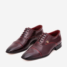 Load image into Gallery viewer, The Rockwell Handmade Burgundy Leather Cap Toe Oxford Men Shoe