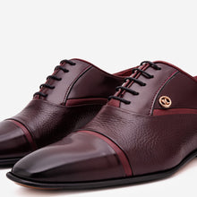 Load image into Gallery viewer, The Rockwell Handmade Burgundy Leather Cap Toe Oxford Men Shoe