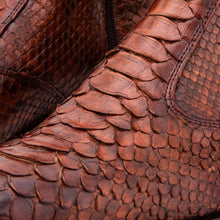Load image into Gallery viewer, The Boss Tan Pythn Snk Zip-Up Leather Men Boot Limited Edition
