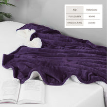 Load image into Gallery viewer, Velvet Plush Sherpa Bed Blanket - Sherpa Fleece Collection