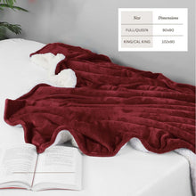 Load image into Gallery viewer, Velvet Plush Sherpa Bed Blanket - Sherpa Fleece Collection