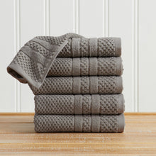 Load image into Gallery viewer, 100% Cotton Checkered Jacquard Bath Towel Set - Giuliana Collection