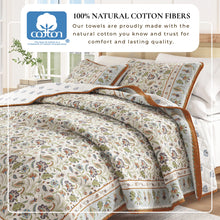 Load image into Gallery viewer, Floral Boho Printed Cotton Quilt Set - Indira Collection