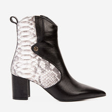 Load image into Gallery viewer, The Saturn Natural Pythn Leather Block Heel Women Boot