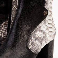 Load image into Gallery viewer, The Saturn Natural Pythn Leather Block Heel Women Boot