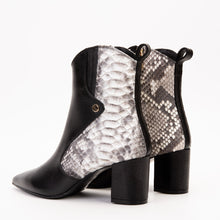 Load image into Gallery viewer, The Saturn Natural Pythn Leather Block Heel Women Boot
