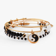 Load image into Gallery viewer, Mother of Pearl Yin Yang Bangles Set of 3