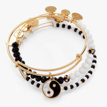 Load image into Gallery viewer, Mother of Pearl Yin Yang Bangles Set of 3