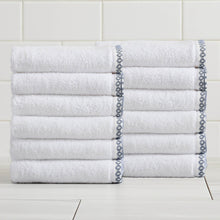 Load image into Gallery viewer, Cotton Border-Stitched 6-Piece Towel Set - Valery Collection