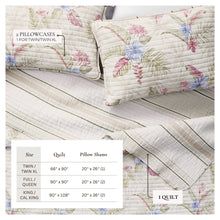 Load image into Gallery viewer, Floral Printed Cotton Quilt Set - Mendocino Collection