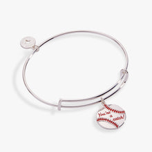 Load image into Gallery viewer, "You're A Catch" Baseball Charm Bangle