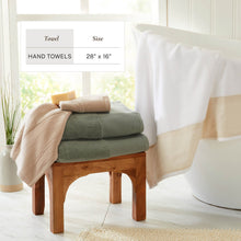 Load image into Gallery viewer, Cotton Linen-Like Border 6-Piece Towel Set - Priya Collection