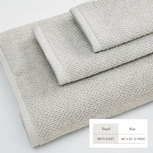 Load image into Gallery viewer, Cotton Textured Bath Towel Set - Acacia Collection