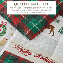 Load image into Gallery viewer, Reversible Christmas Comforter and Sham Set - Holiday / Lodge Odette Collection