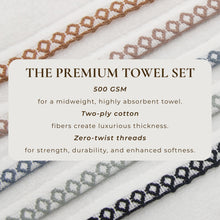 Load image into Gallery viewer, Cotton Border-Stitched 6-Piece Towel Set - Valery Collection