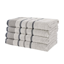 Load image into Gallery viewer, Decorative Cotton Stripe Bath Towel Set - Noelle Collection