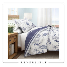 Load image into Gallery viewer, Coastal Printed Cotton Quilt Set - Calypso Collection
