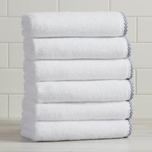 Load image into Gallery viewer, Cotton Border-Stitched 6-Piece Towel Set - Valery Collection