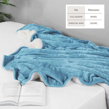 Load image into Gallery viewer, Velvet Plush Sherpa Bed Blanket - Sherpa Fleece Collection