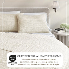 Load image into Gallery viewer, 100% Cotton Honeycomb Waffle Garment Washed Quilt Set - Genevieve Collection