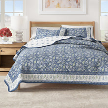 Load image into Gallery viewer, Floral Boho Printed Cotton Quilt Set - Indira Collection