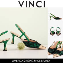Load image into Gallery viewer, The Bali Green Leather Slingback Women Sandal